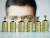 Stacks of money savings icon